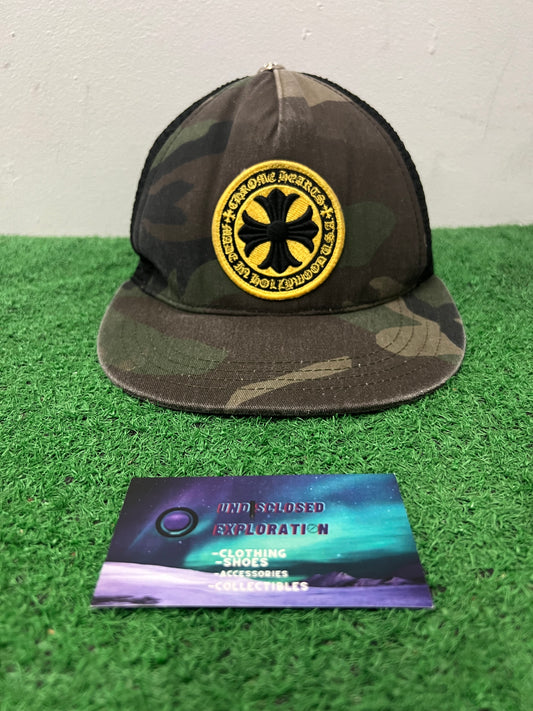 Chrome hearts camo cross patch hat