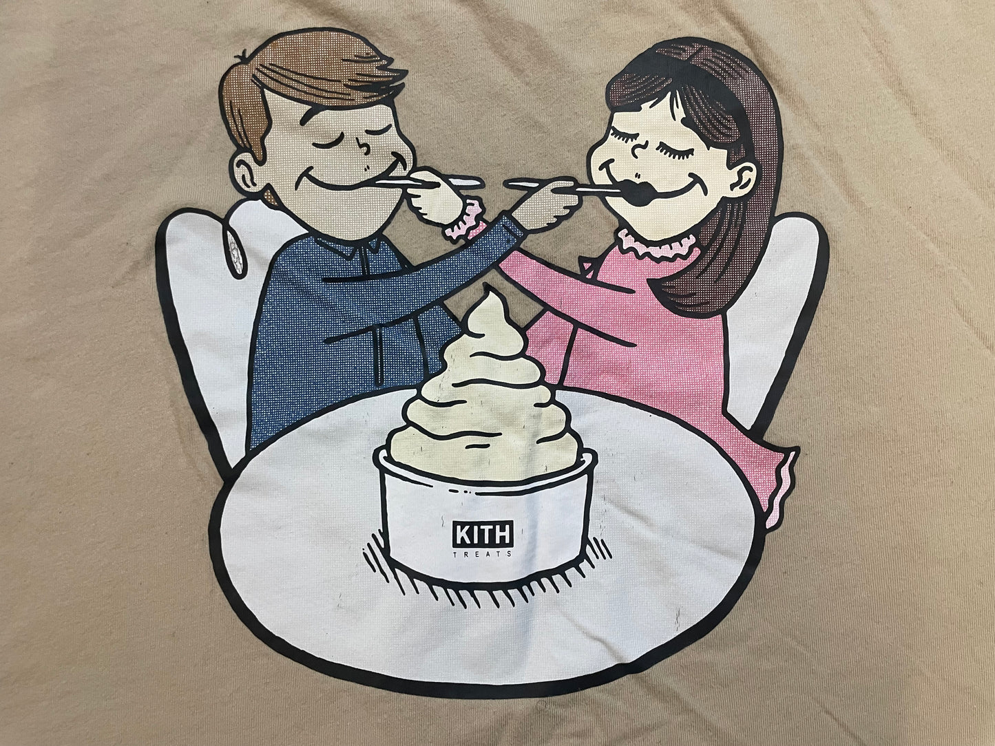 Kith treats delivered beige tee
