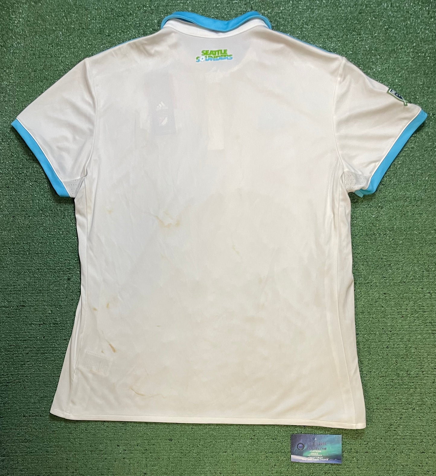 Seattle Sounders 2017/2018  white and blue away jersey