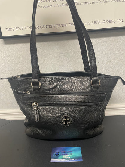 Giani Bernini black leather bag