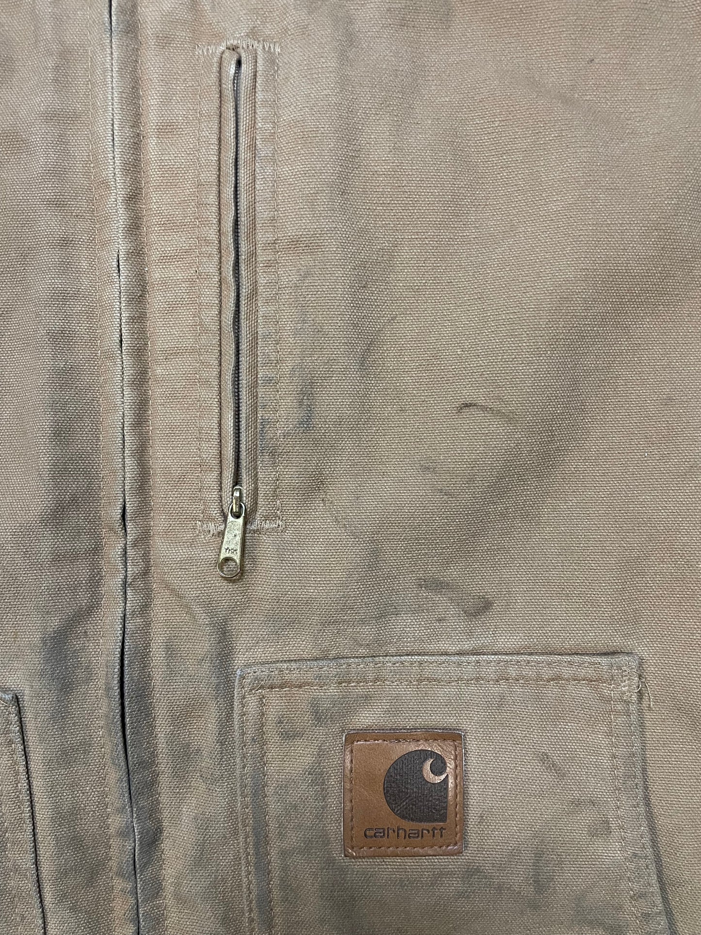 Carhartt beige & brown Sherpa lined jacket