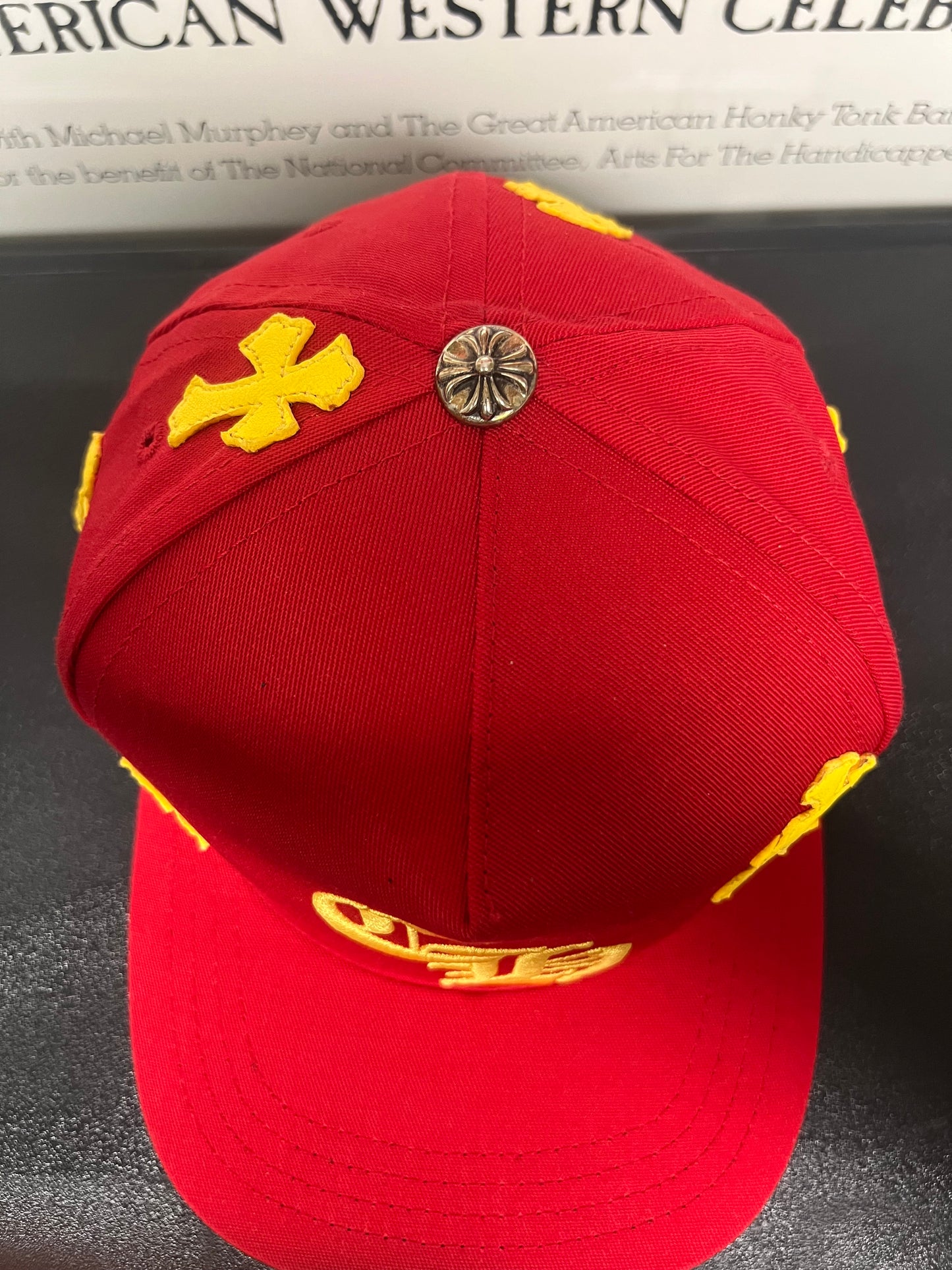 Chrome Hearts CH Cross Patch Red/Yellow hat