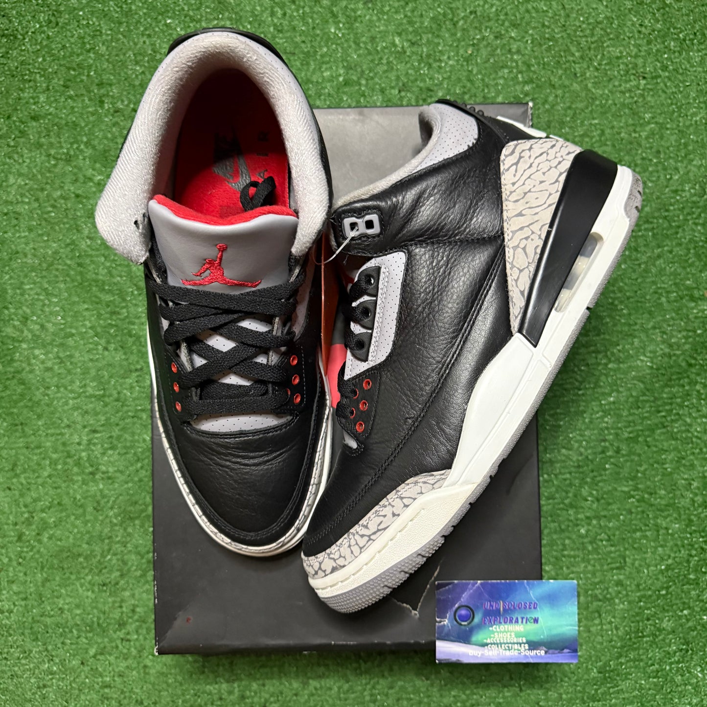 Jordan 3 Black Cement 9.5 Men “Preowned”