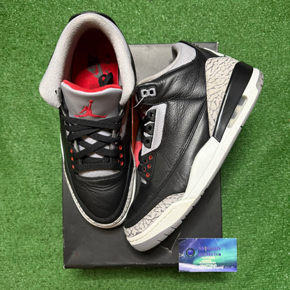 Jordan 3 Black Cement 9.5 Men “Preowned”