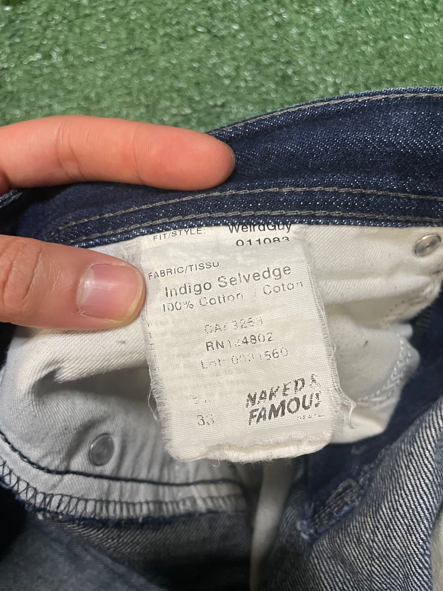Naked & Famous indigo selvedge jeans
