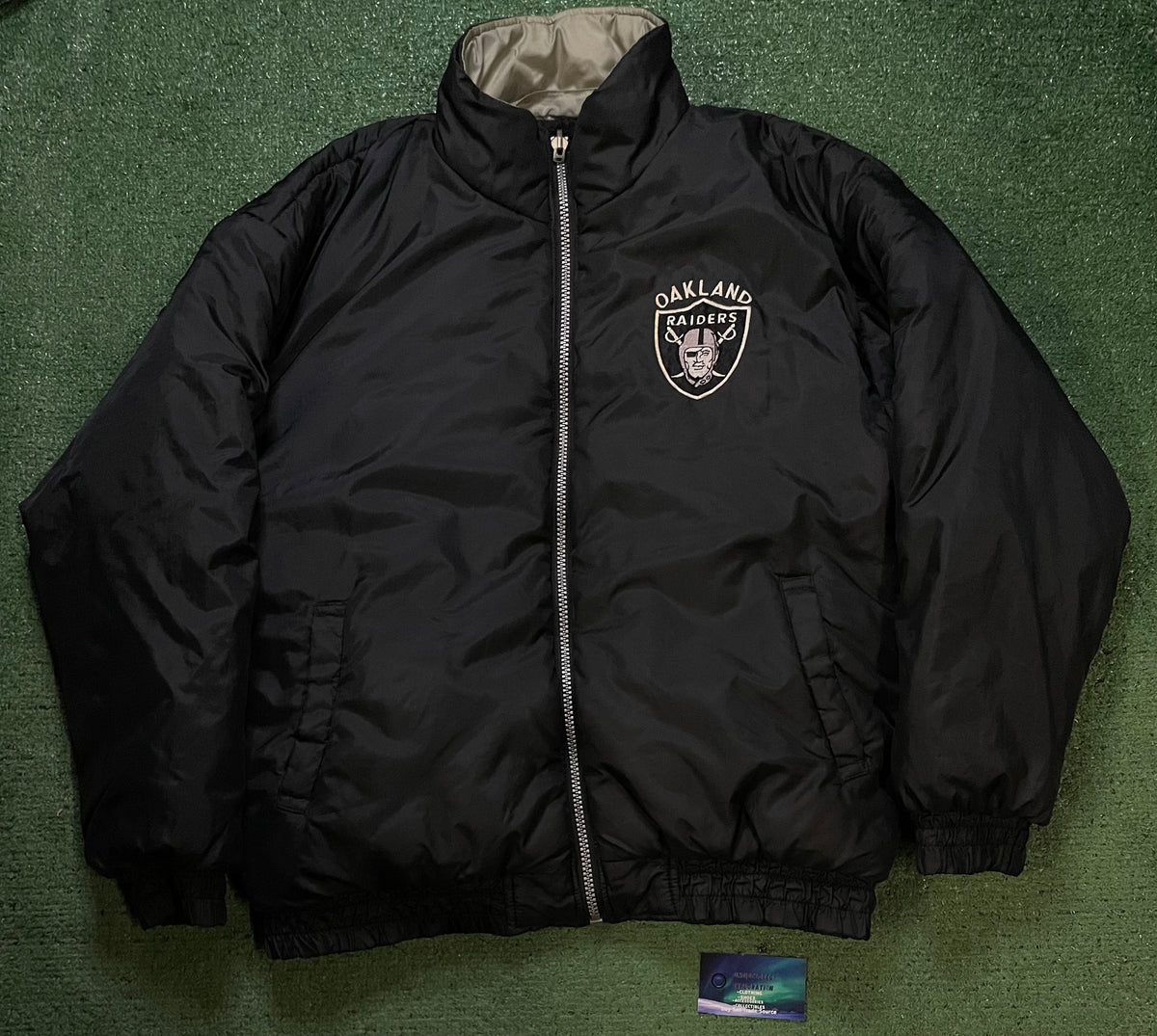 Vintage 1990s Reversible Oakland Raiders Jacket