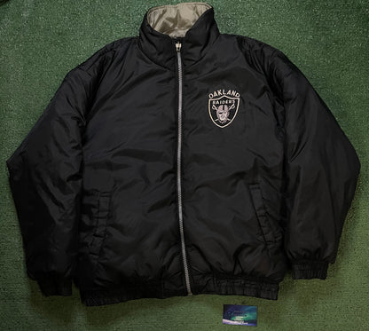 Vintage 1990s Reversible Oakland Raiders Jacket