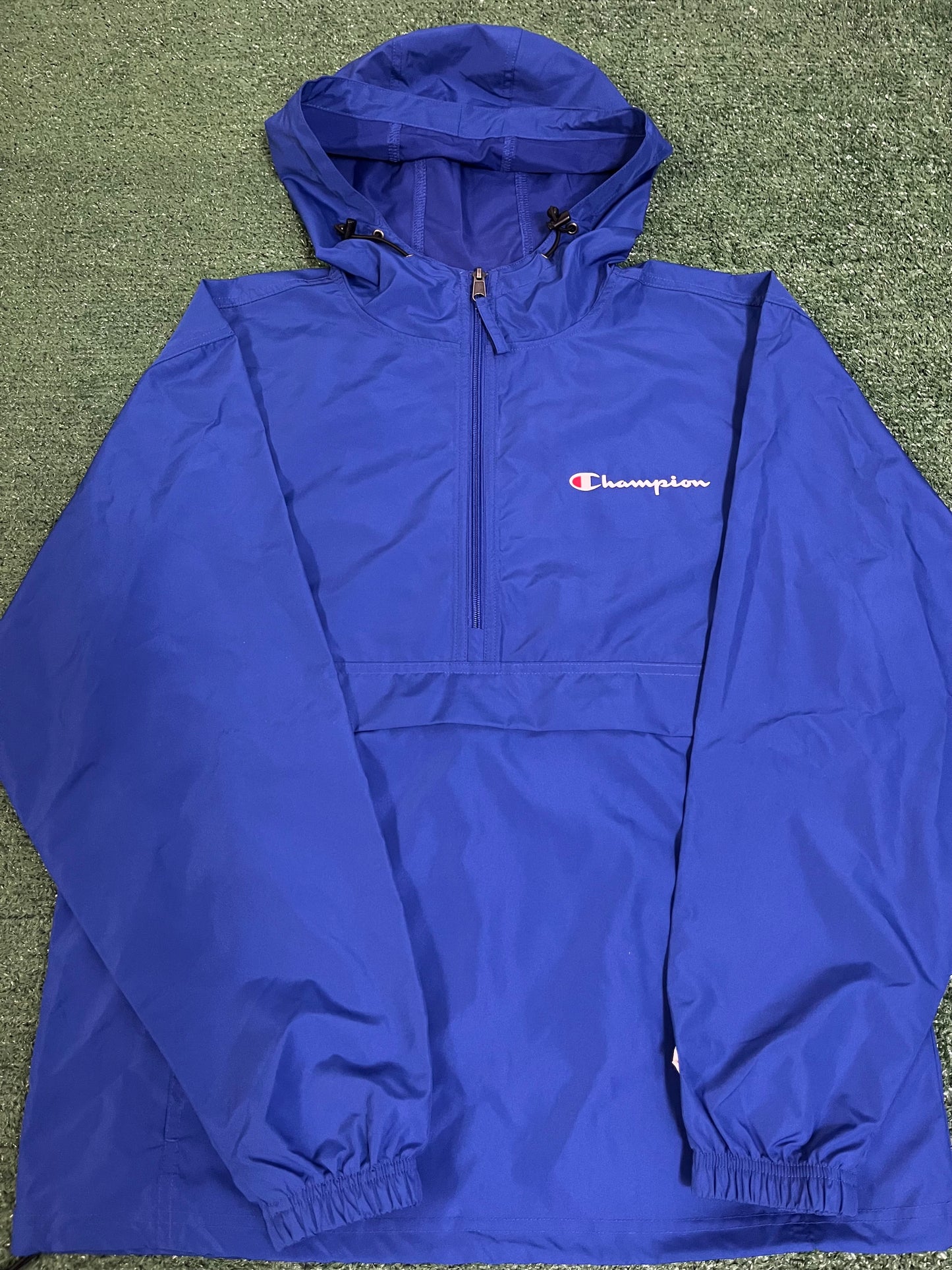 Champion half zip windbreaker blue hoodie