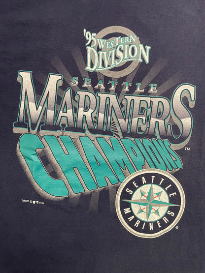 Vintage 1995 Seattle Mariners western division champions tee