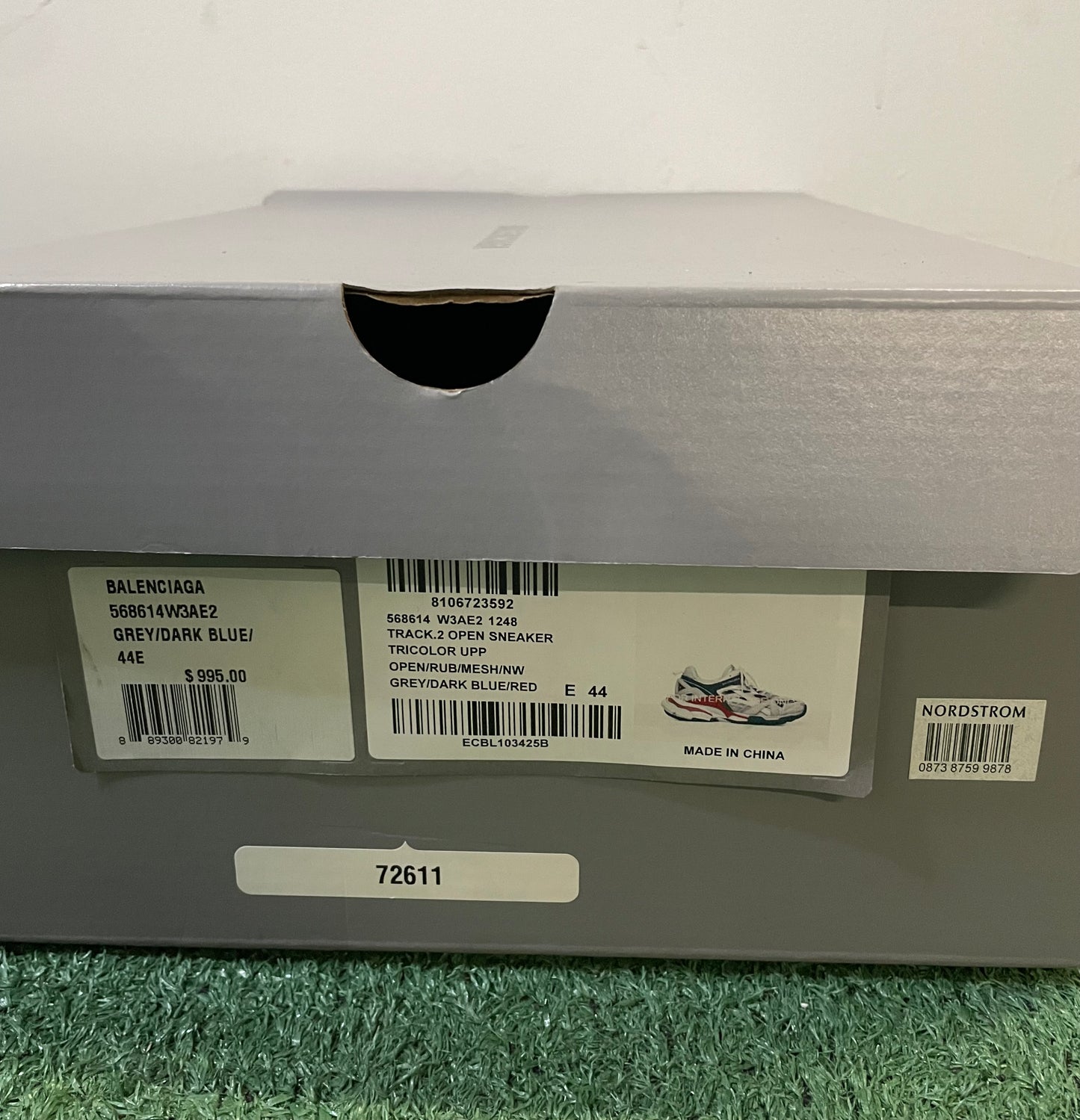 Balenciaga track sneaker grey and white size 11men/12.5women(EU 44)