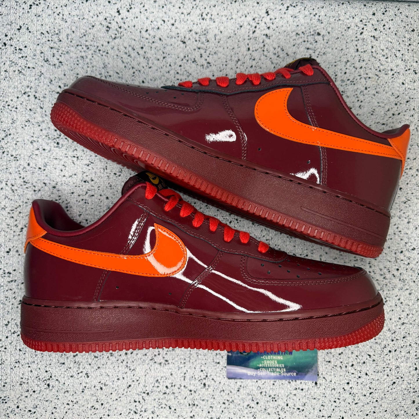 Nike Air Force 1 Patent Leather Dark Team Red