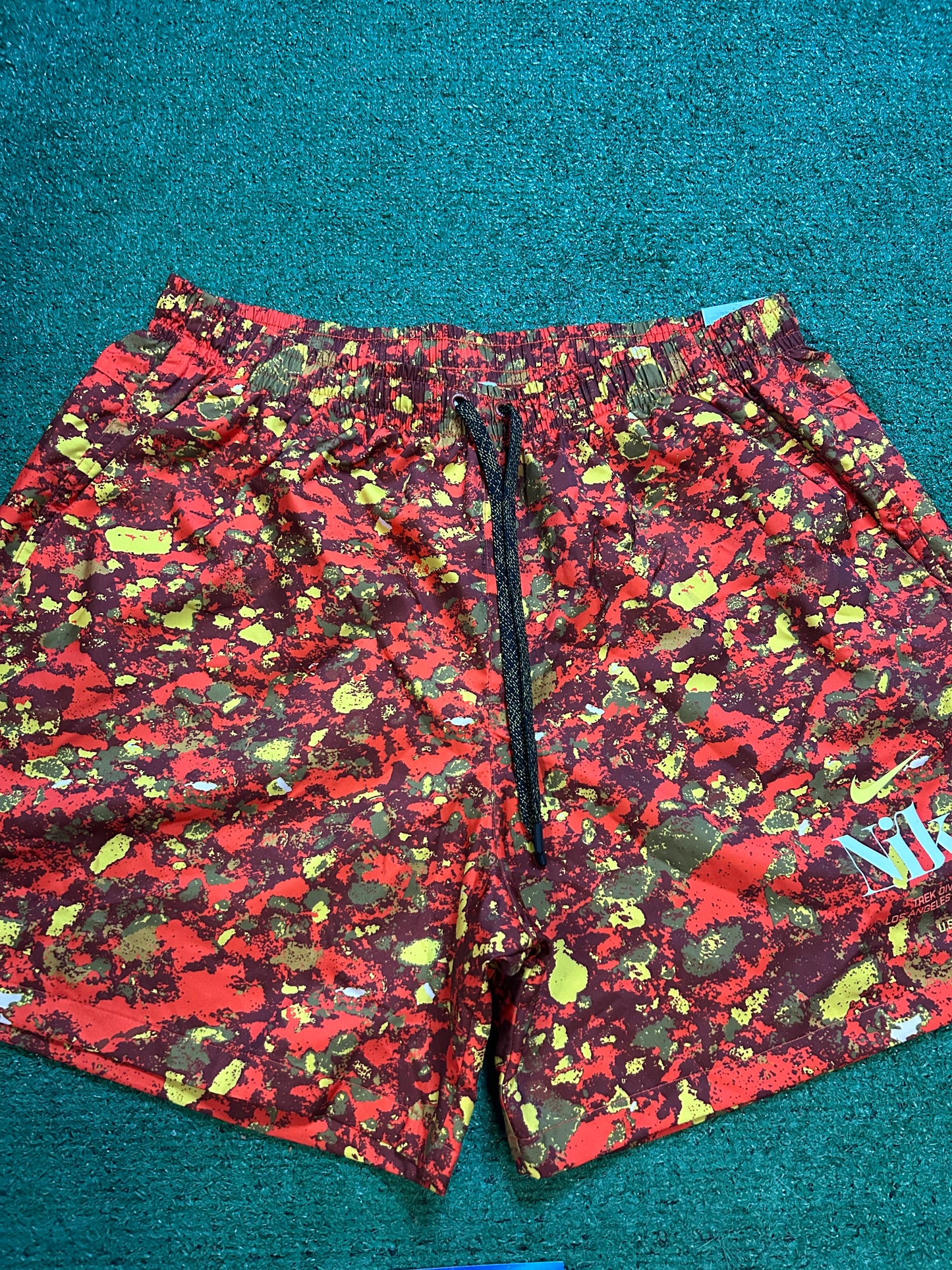 Nike woven orange trek divison shorts