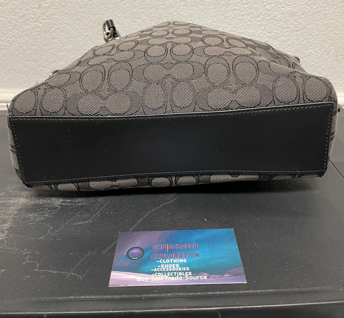 COACH Siganture Kelsey black & grey bag