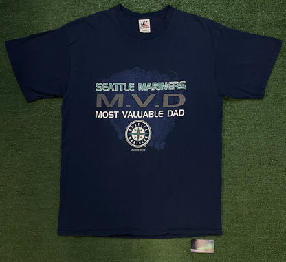 Vintage 1990s Seattle Mariners M.V.D Most Valuable dad tee