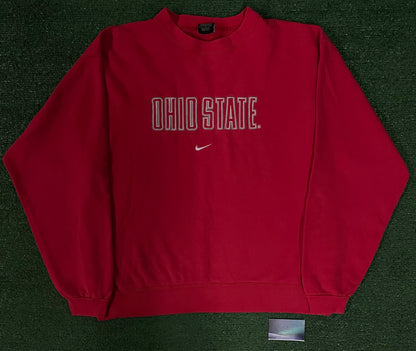Vintage 1990s Ohio State OSU Nike center swoosh crewneck