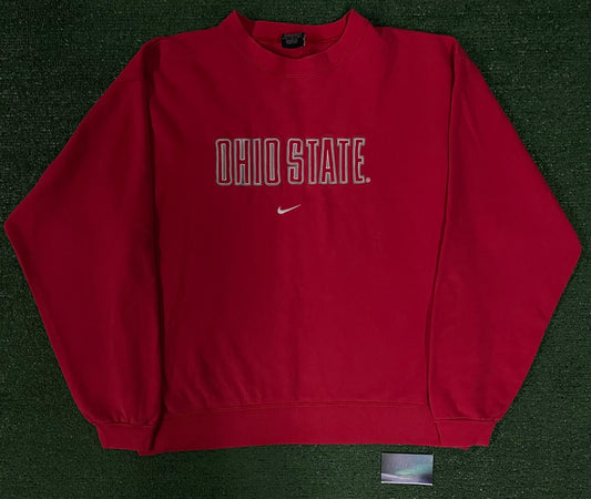 Vintage 1990s Ohio State OSU Nike center swoosh crewneck