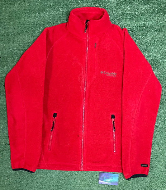 Vintage Columbia titanium red fleece