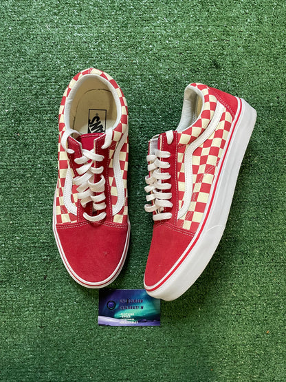 Vans old skool red check board 9.5men/11women