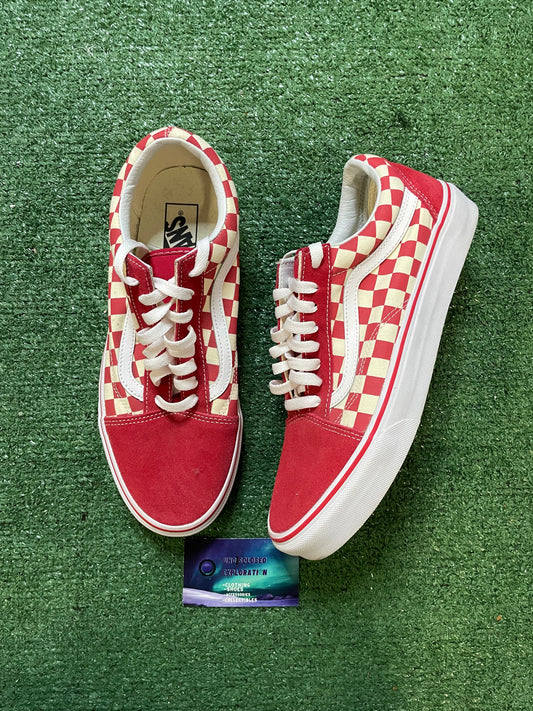 Vans old skool red check board 9.5men/11women