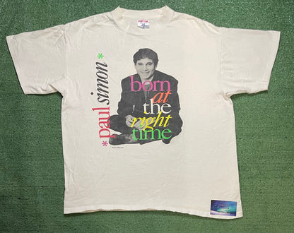 Vintage 1990s Paul Simon born at the right time tour tee