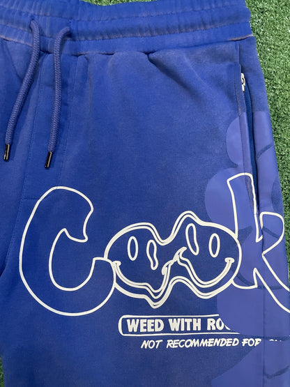Cookies florist fleece sweatshorts washed blue