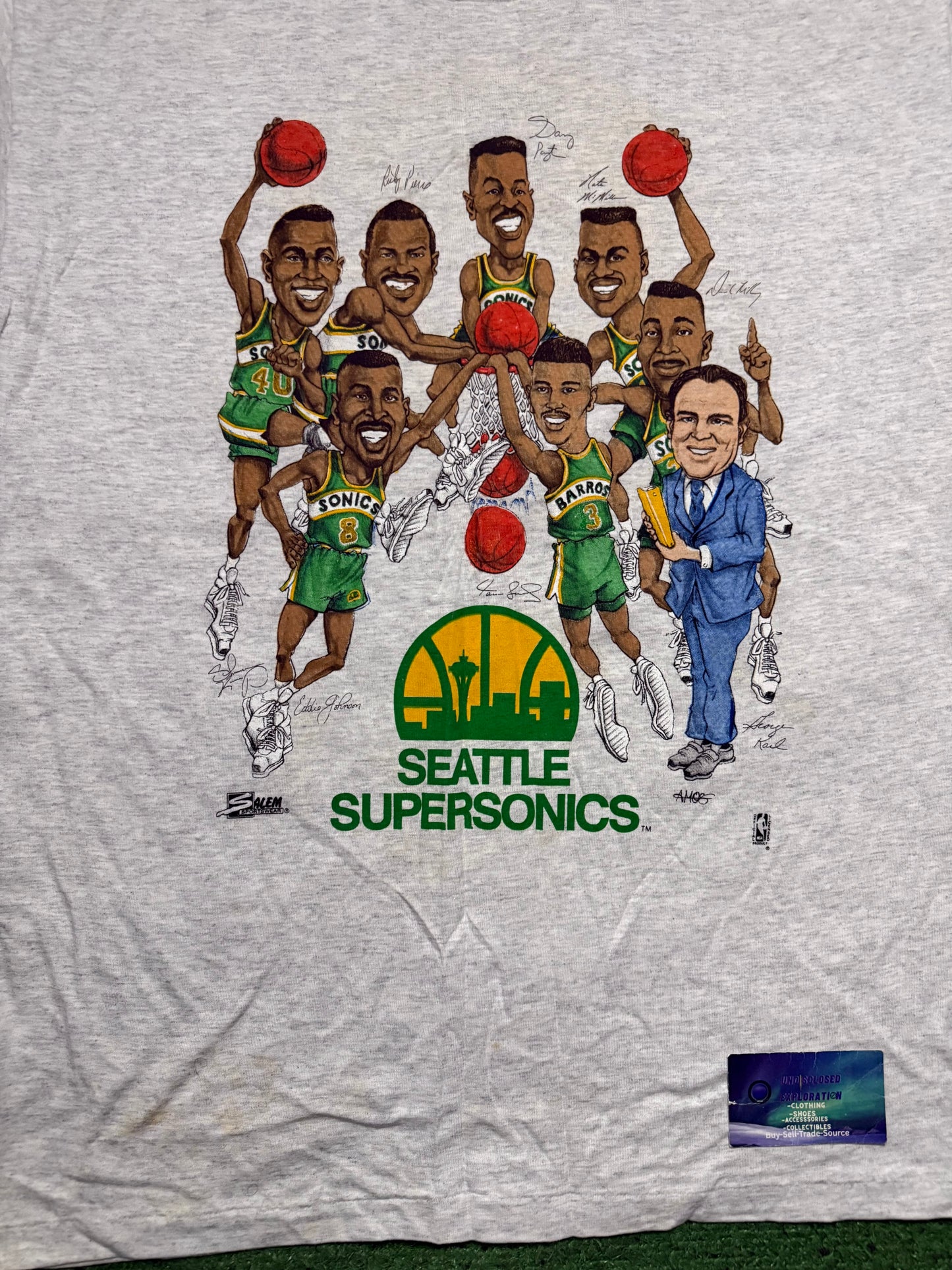 Vintage Seattle SuperSonics Double Dribble Lottery Shirt