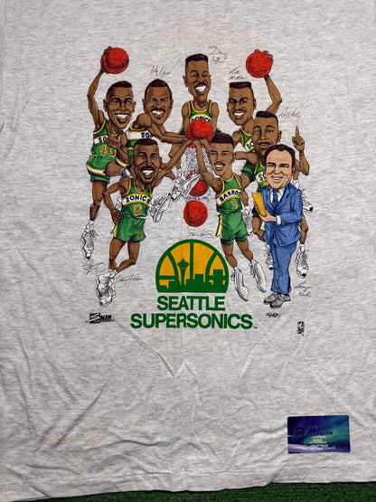 Vintage Seattle SuperSonics Double Dribble Lottery Shirt