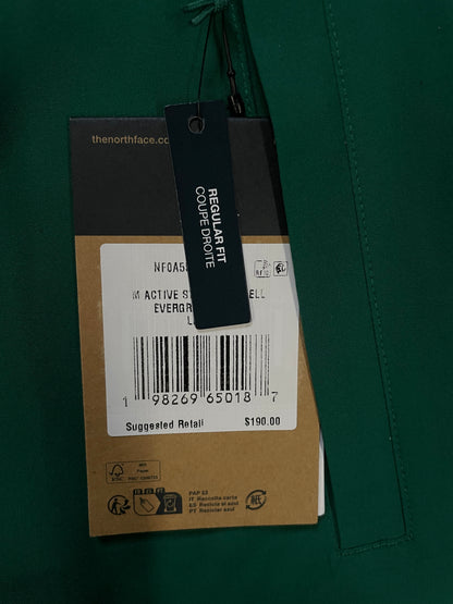 The North Face Active Stretch Rain Shell nori green jacket