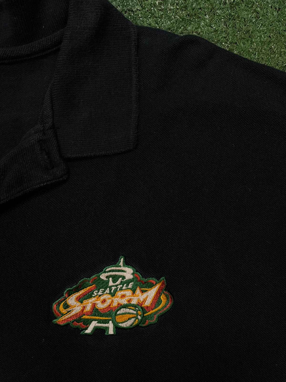 Vintage 2000s Seattle Storm navy embroidered polo