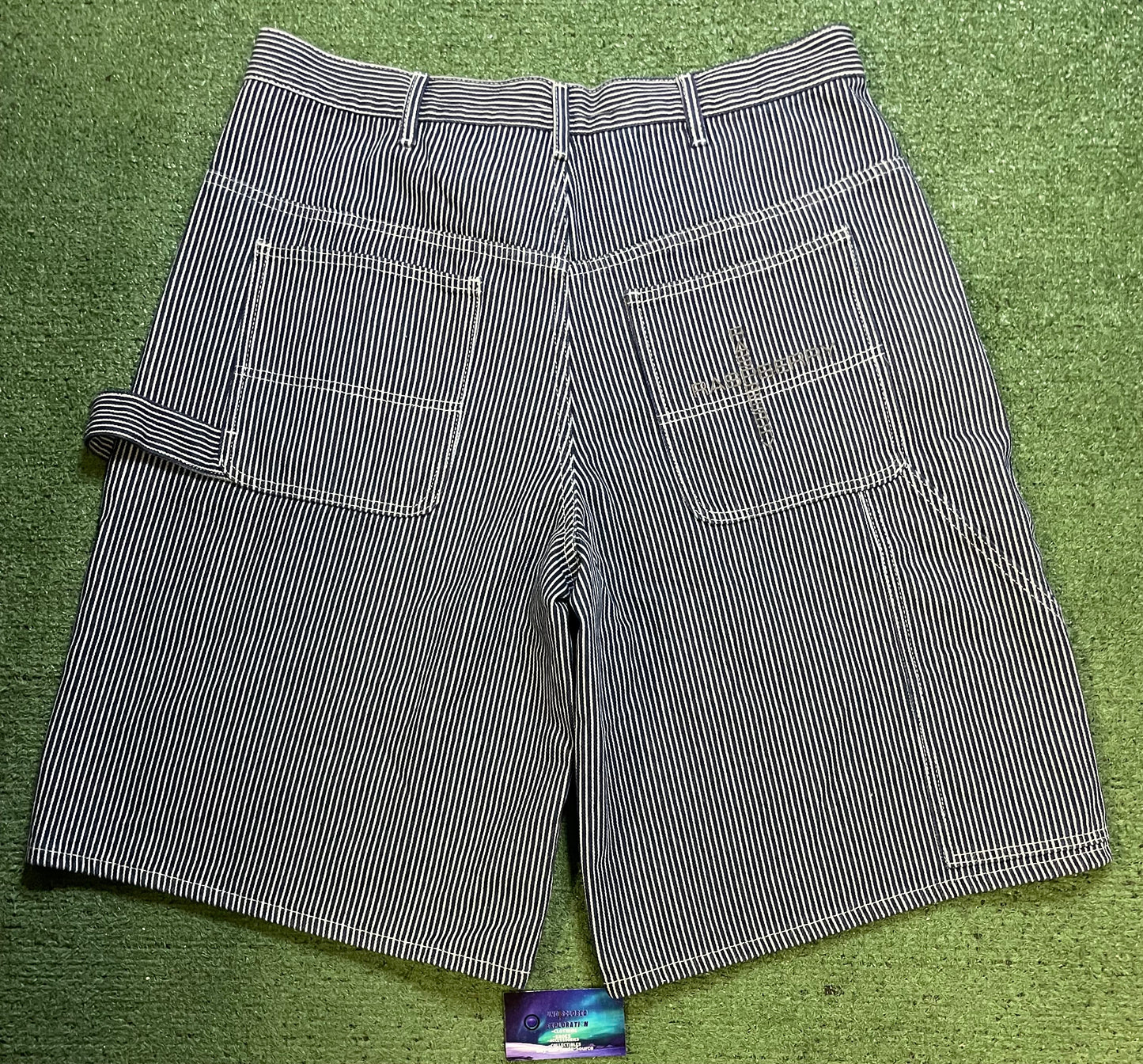 Gv Gallery Raspberry hills striped denim shorts