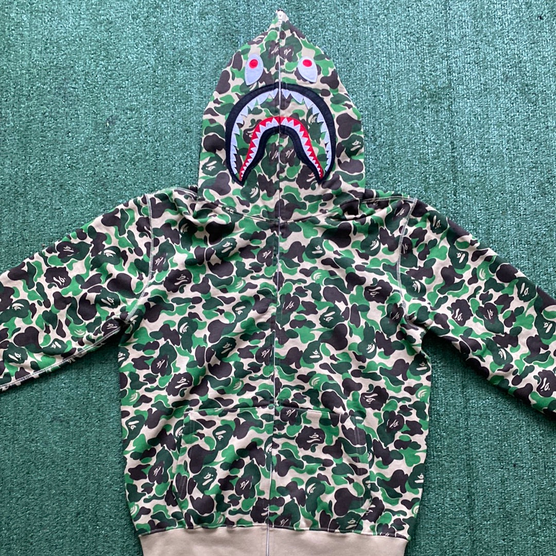 Bape ABC Camo Shark Full Zip Up Hoodie