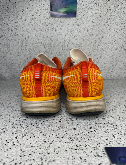 Nike Flyknit Lunar 2 orange Flame 8.5 Men/10 Women “Preowned”