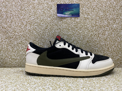 Jordan 1 Low Travis Scott Olive Size 10 Men “Preowned”