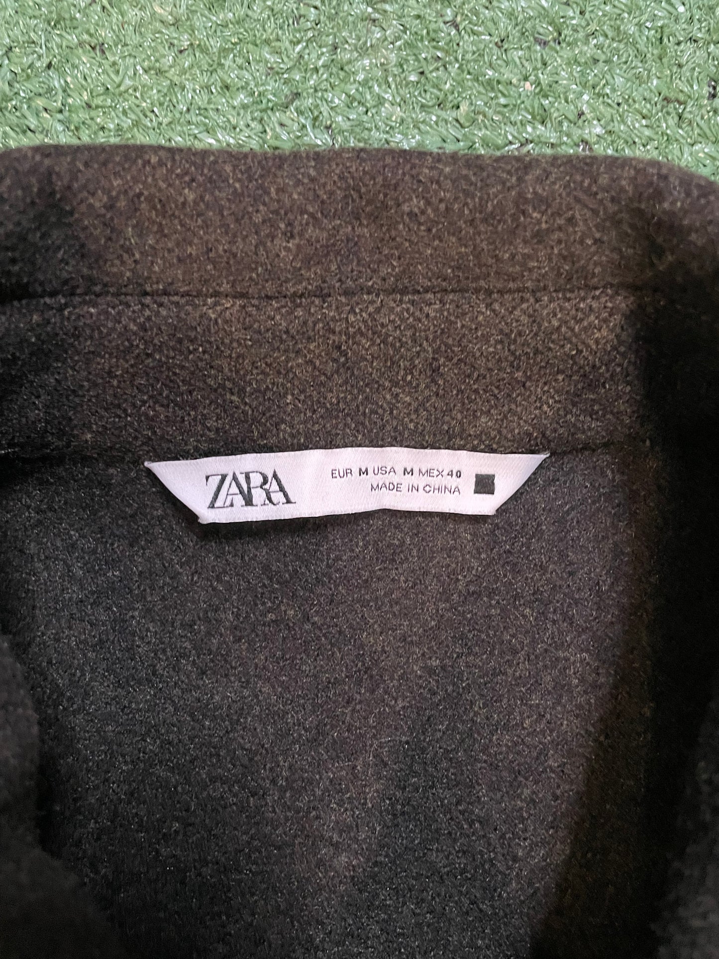Zara dark brown button up jacket