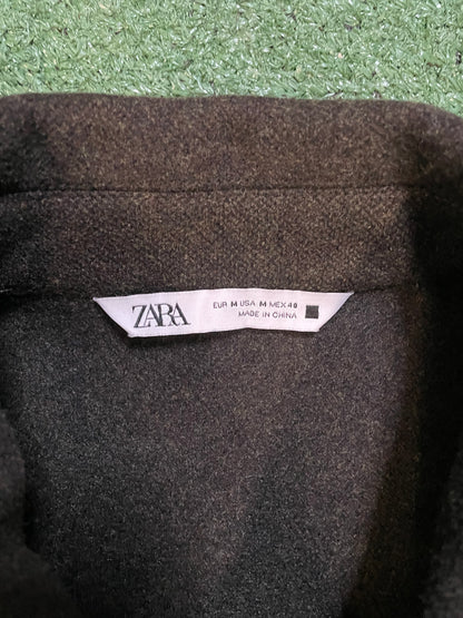 Zara dark brown button up jacket