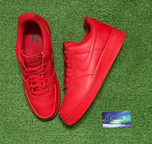 Nike Air Force 1 Triple Red 11.5 Men/13 Women “Preowned”