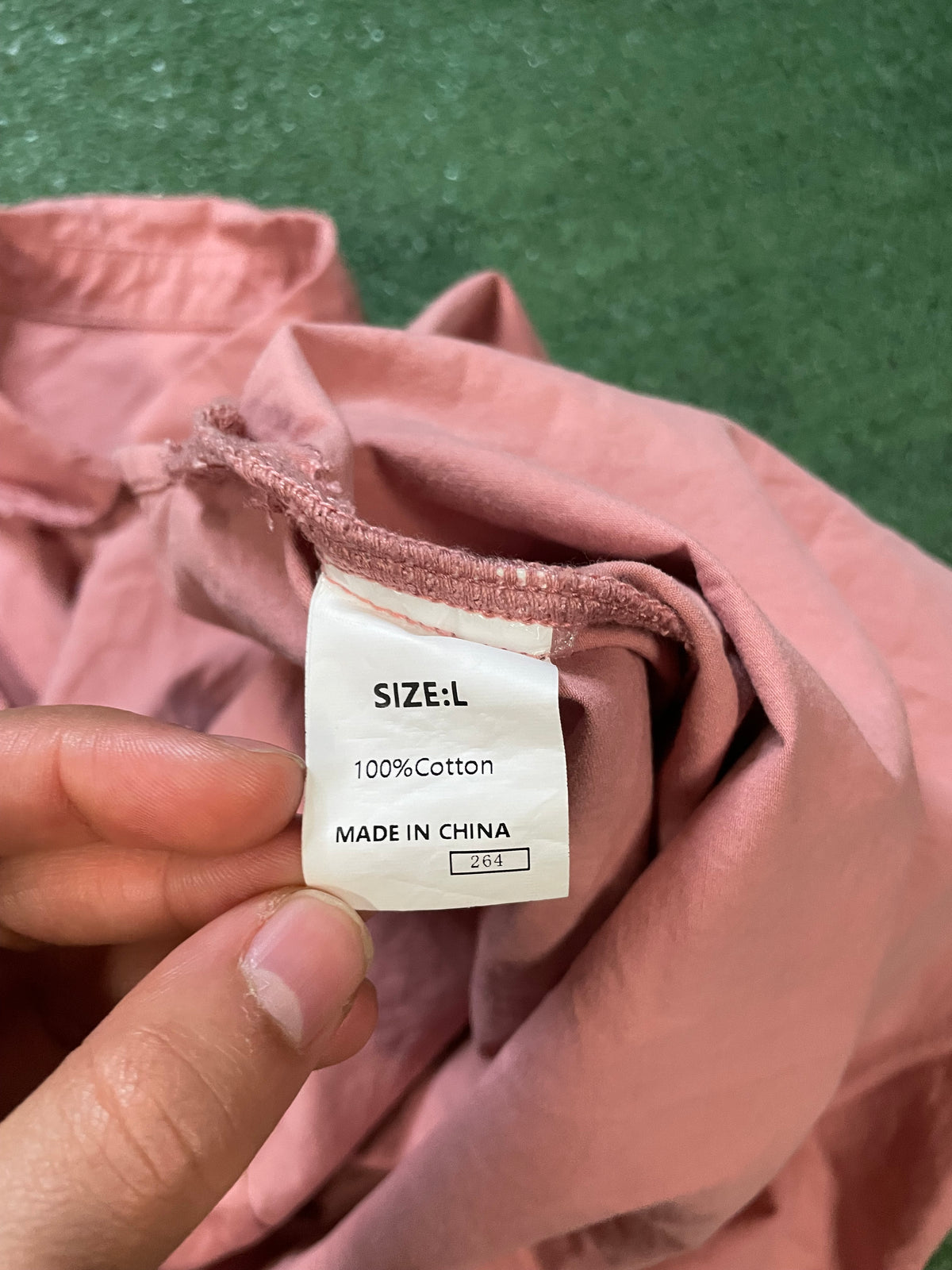 Salmon pink button up