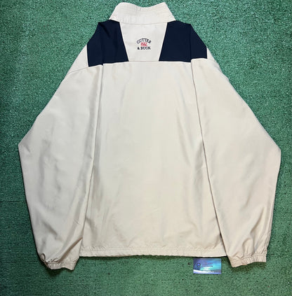 Vintage 1990s Seattle Mariners  embroidered tan zip up jacket