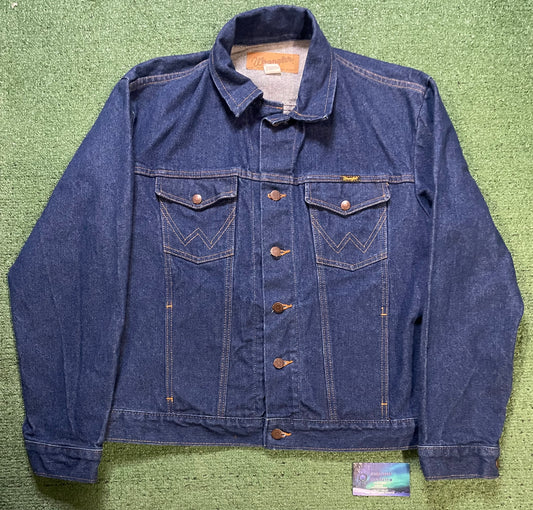 Vintage 1980s Wrangler dark denim jacket