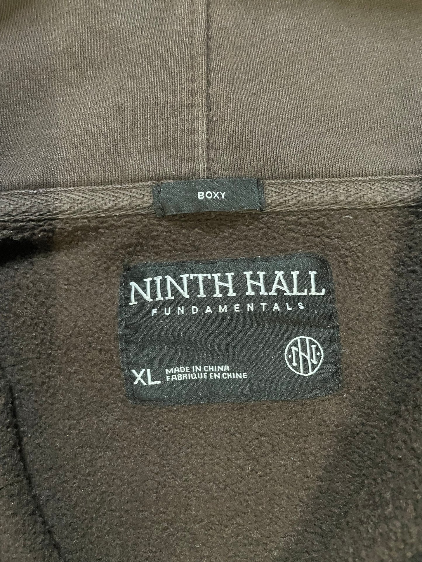 Ninth Hall brown zip up hoodie