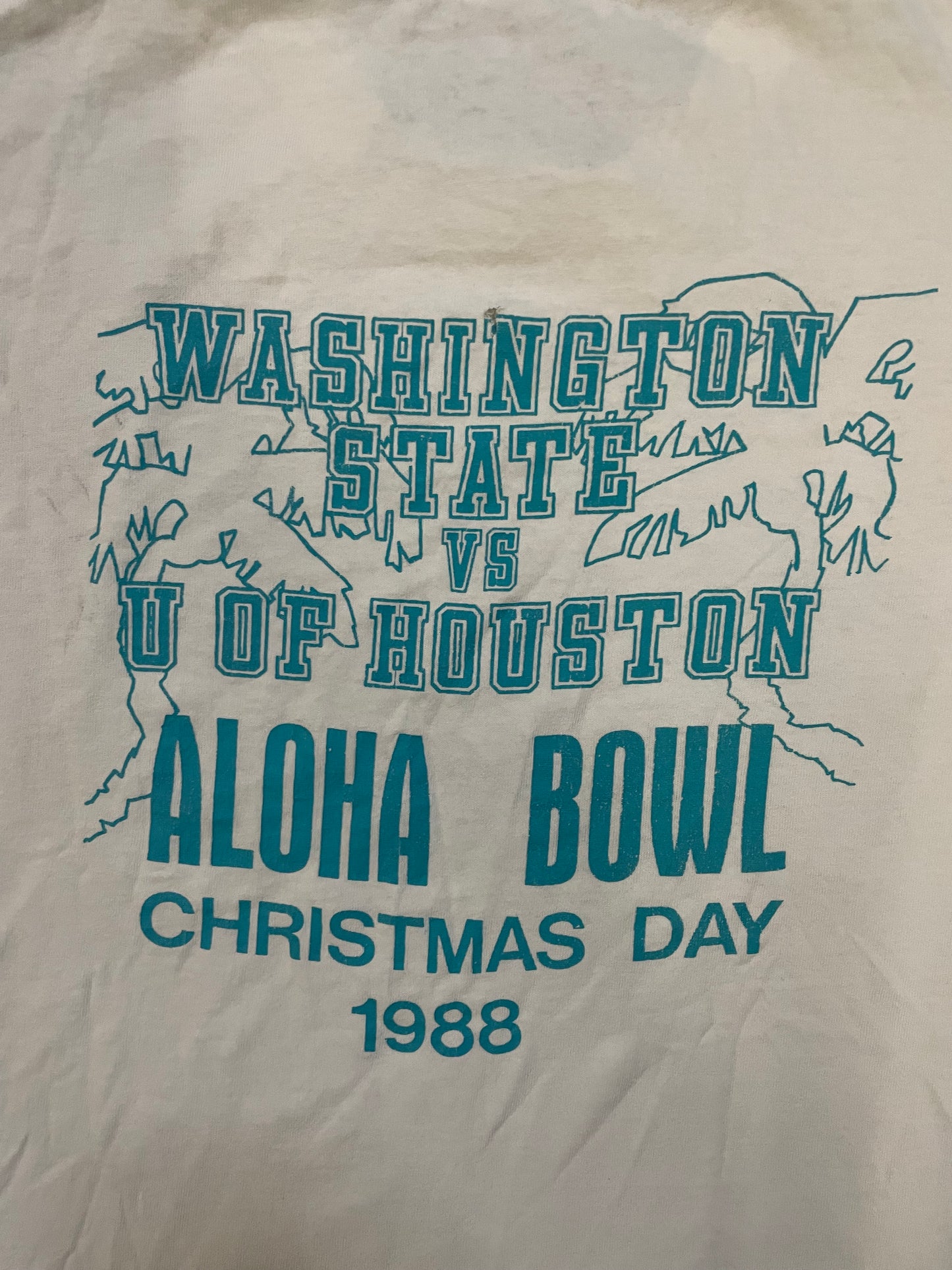 Vintage 1980s Washington state university WSU aloha bowl tee