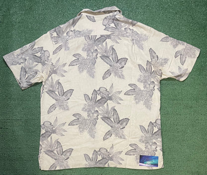Tommy Bahamas floral silk short sleeve button up