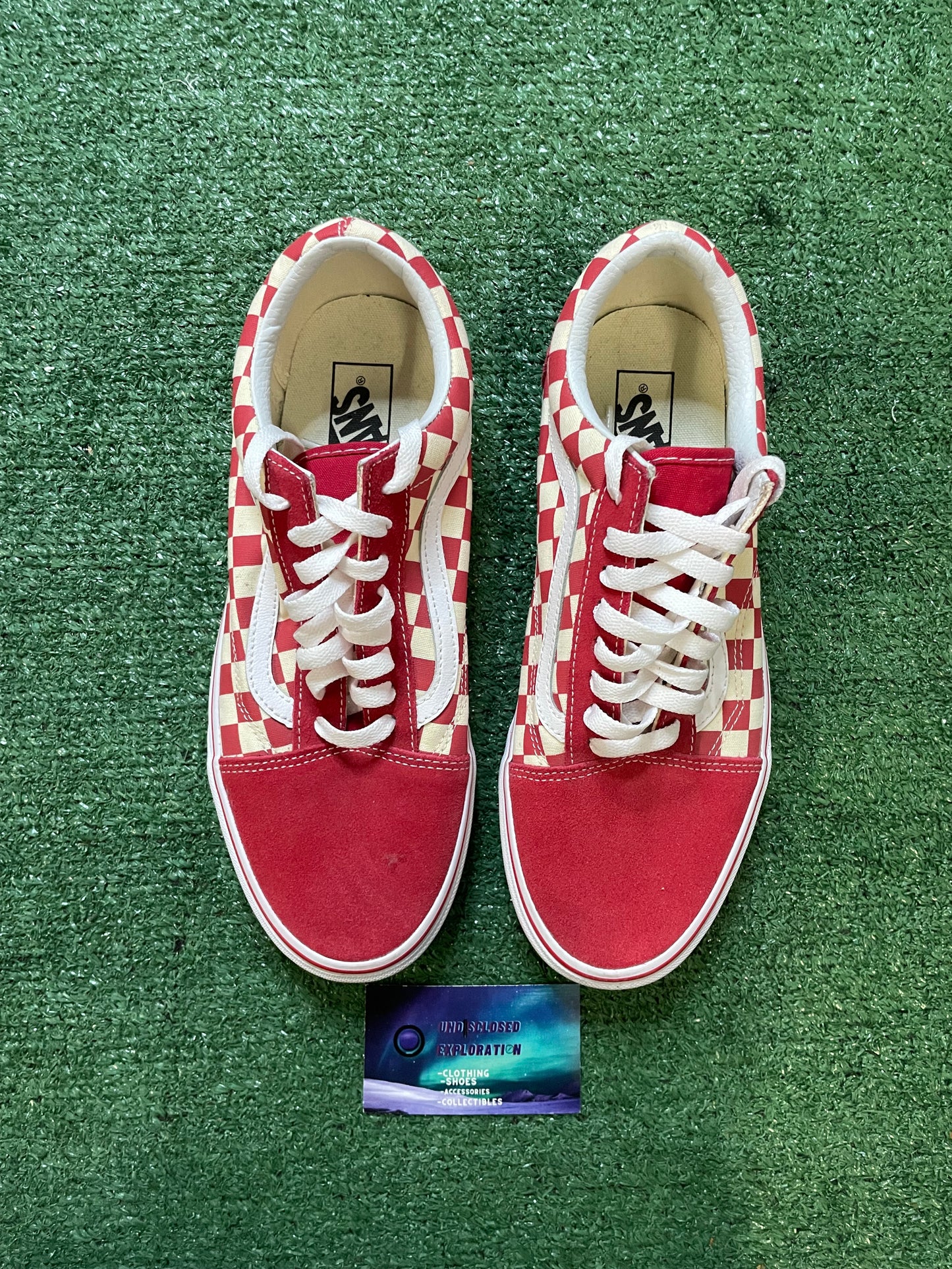 Vans old skool red check board 9.5men/11women