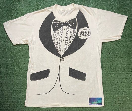 Vintage 1970s pointer sisters tuxedo & overall tee