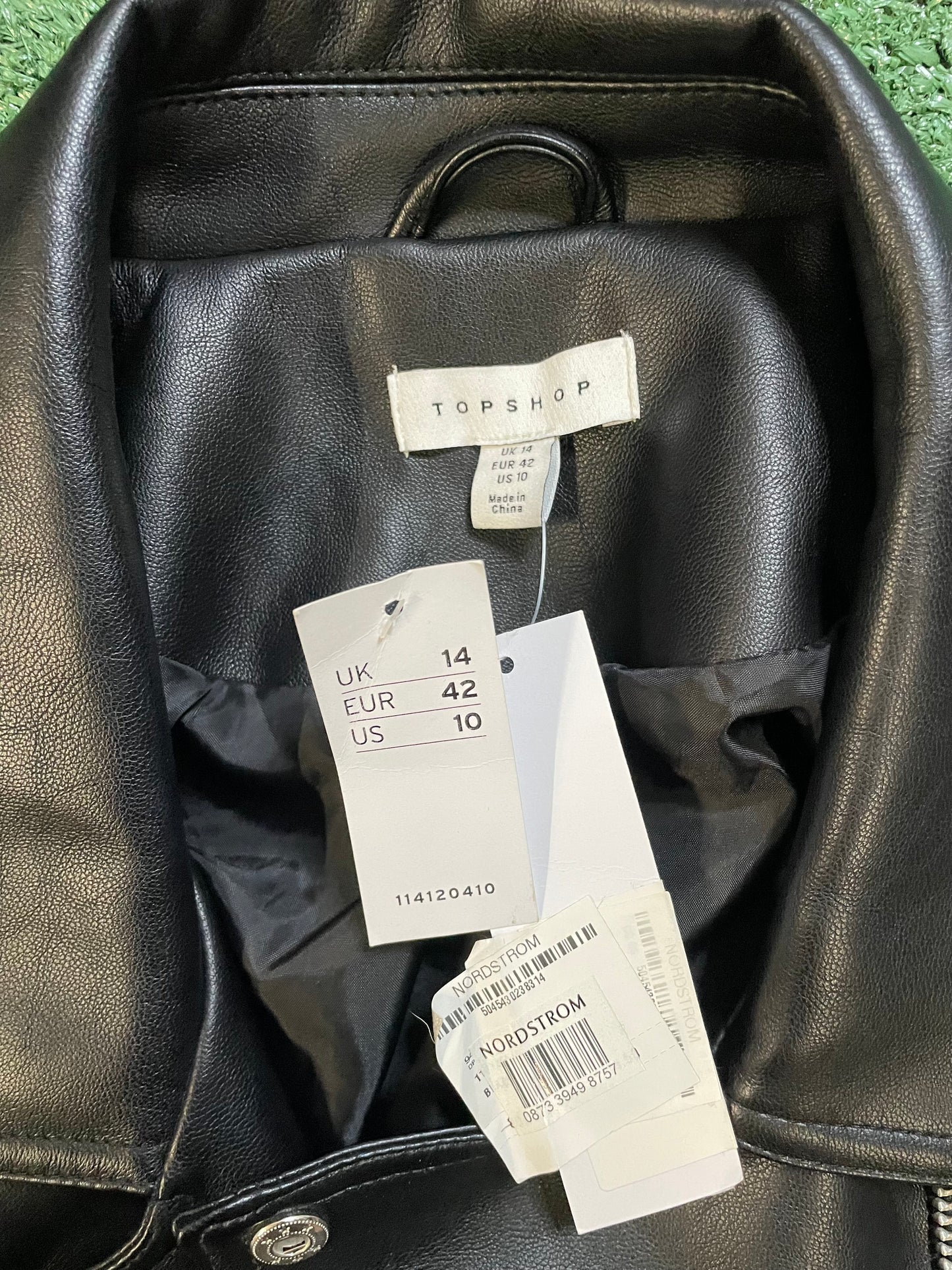 Topshop biker leather jacket