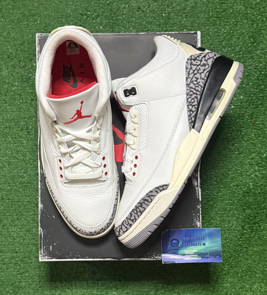 Jordan 3 White Cement 10 Men/11.5 Women “Preowned”
