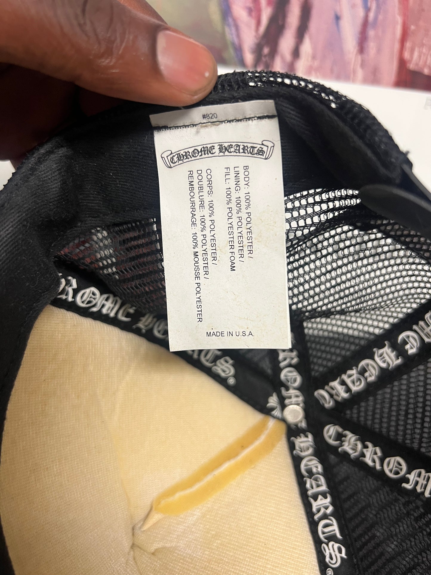 Chrome Hearts King Taco Hollywood black and white Hat