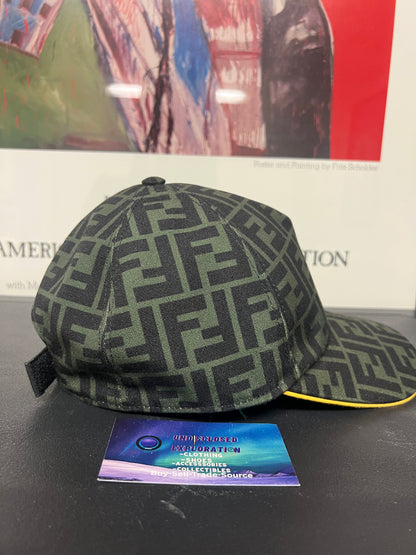 Fendi zucca FF green & black hat