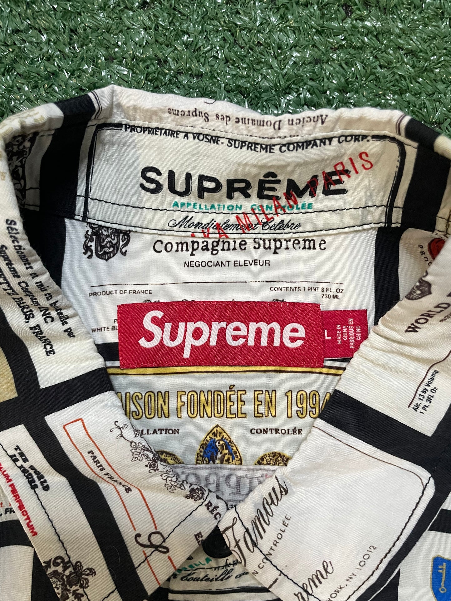 Supreme label button down shirt