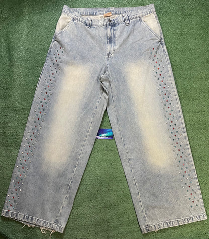 AZVA Crystal Cactus Denim jeans
